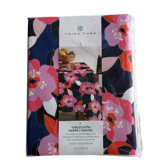 Trina Turk Flower Poly Tablecloth - Picture 6 of 6